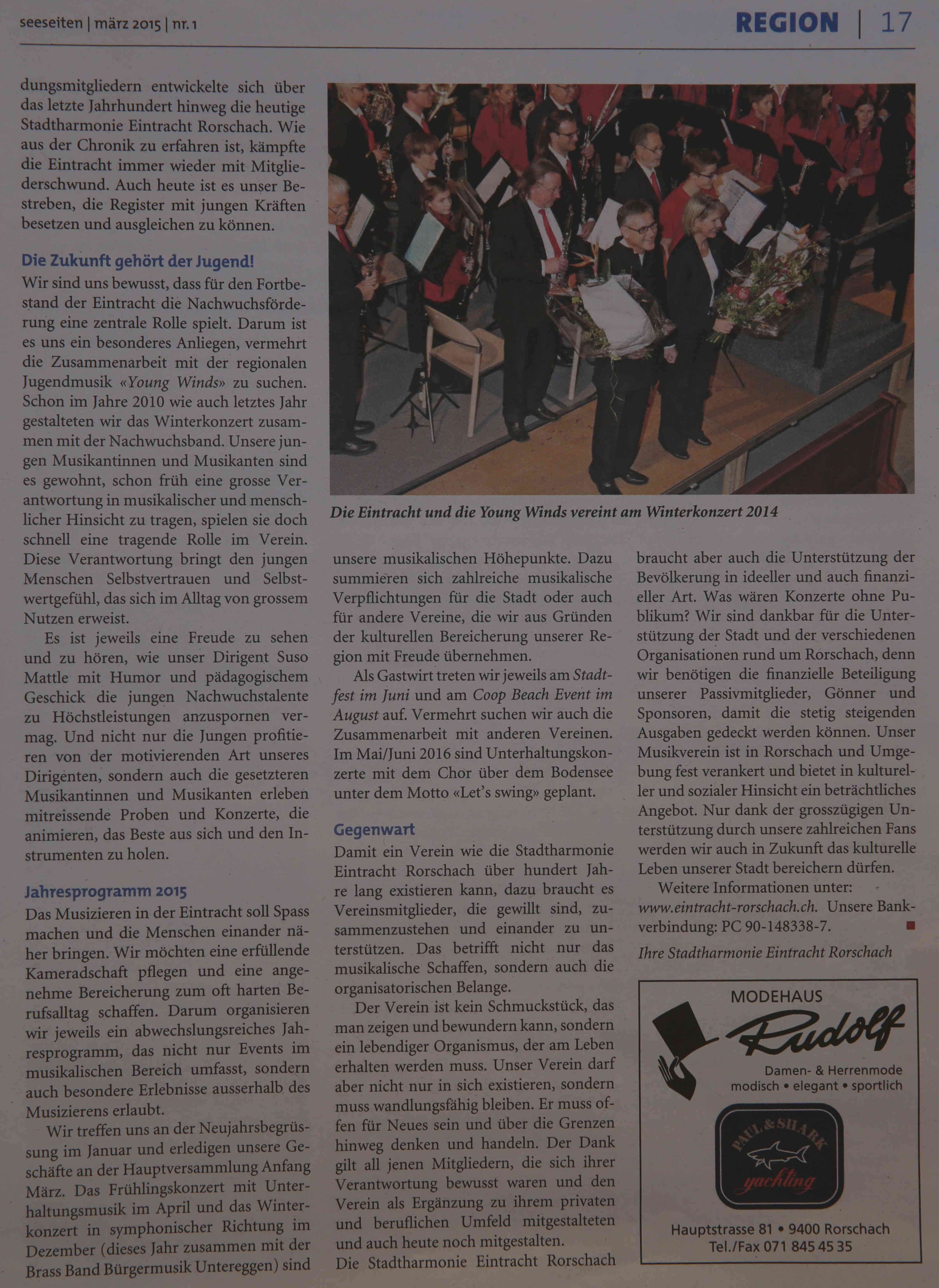 Eintracht sucht den Musicstar - Seeseiten März 2015 Nr. 1 S 17